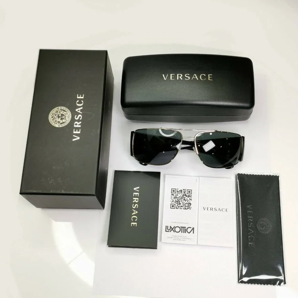 Versace Men's Medusa Black Sunglasses